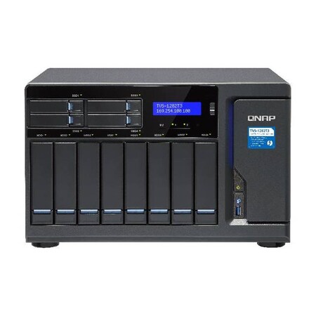 Qnap Intel Core i7-7700 3.6GHz/64GB RAM/6GbE/12SATA3/USB3.0/12-Bay Desktop TVS-1282T3-I7-64G-US